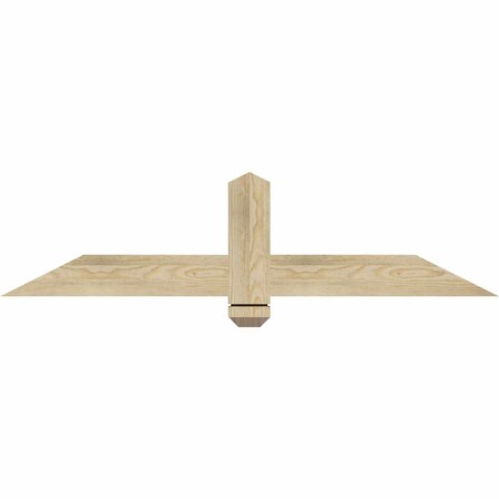 Ekena Millwork Eugene Rough Sawn Timber Gable Bracket, Douglas Fir, 48"W x 12"H x 2"D x 4"F, 6/12 Pitch GBW048X12X0204EUG00RDF